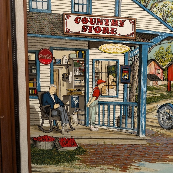 H.Hargrove Painting Country Store 26x30 - Picture 3 of 10